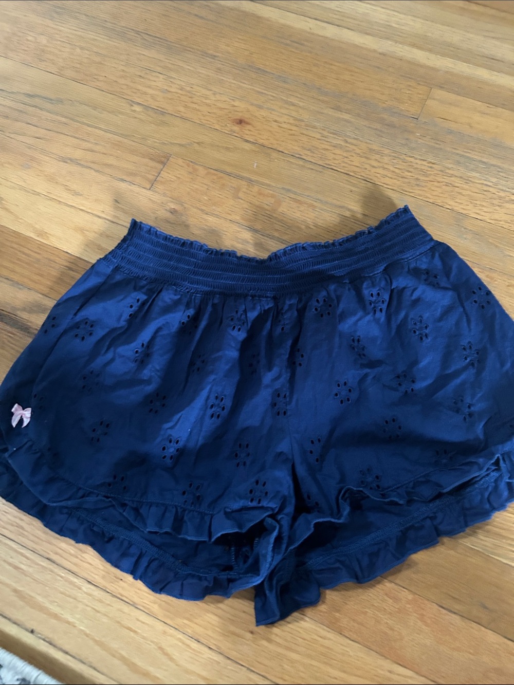 Victoria’s Secret medium  Navy Eyelet Ruffle Women's Shorts